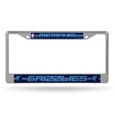 Memphis Grizzlies 12" x 6" Silver Bling Chrome Frame