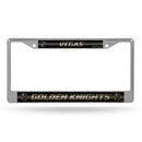 Vegas Golden Knights 12" x 6" Silver Bling Chrome Frame
