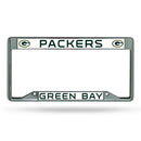 NFL Green Bay Packers 12" x 6" Silver Chrome Car/Truck/SUV Auto Accessory By Rico Industries