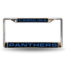 Carolina Panthers Laser Chrome 12 x 6 License Plate Frame