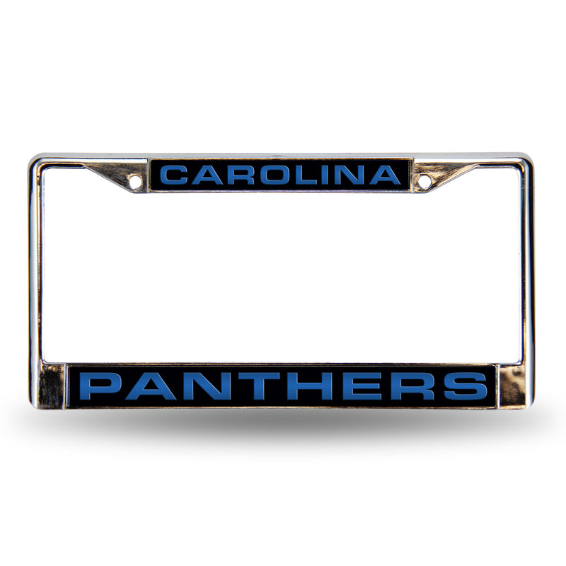 Carolina Panthers Laser Chrome 12 x 6 License Plate Frame