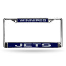 Winnipeg Jets Laser Chrome 12 x 6 License Plate Frame
