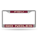 FSU Go Noles Laser Chrome Frame (Garnet W/ Gold Lettering)