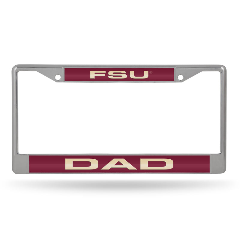 FSU Dad Laser Chrome Frame (Garnet W/ Gold Lettering)