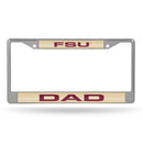 FSU Dad Laser Chrome Frame (Gold W/ Garnet Lettering)