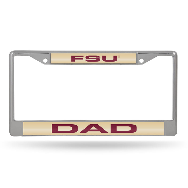 FSU Dad Laser Chrome Frame (Gold W/ Garnet Lettering)