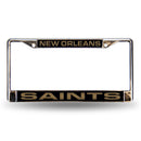 New Orleans Saints Laser Chrome 12 x 6 License Plate Frame