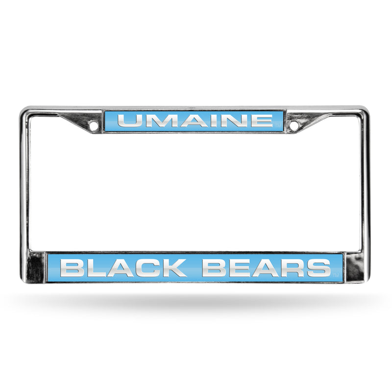 Maine Black Bears Laser Chrome 12 x 6 License Plate Frame