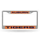 Auburn Tigers Laser Chrome 12 x 6 License Plate Frame