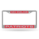 New England Patriots Laser Chrome 12 x 6 License Plate Frame
