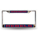 Mississippi Rebels Laser Chrome 12 x 6 License Plate Frame