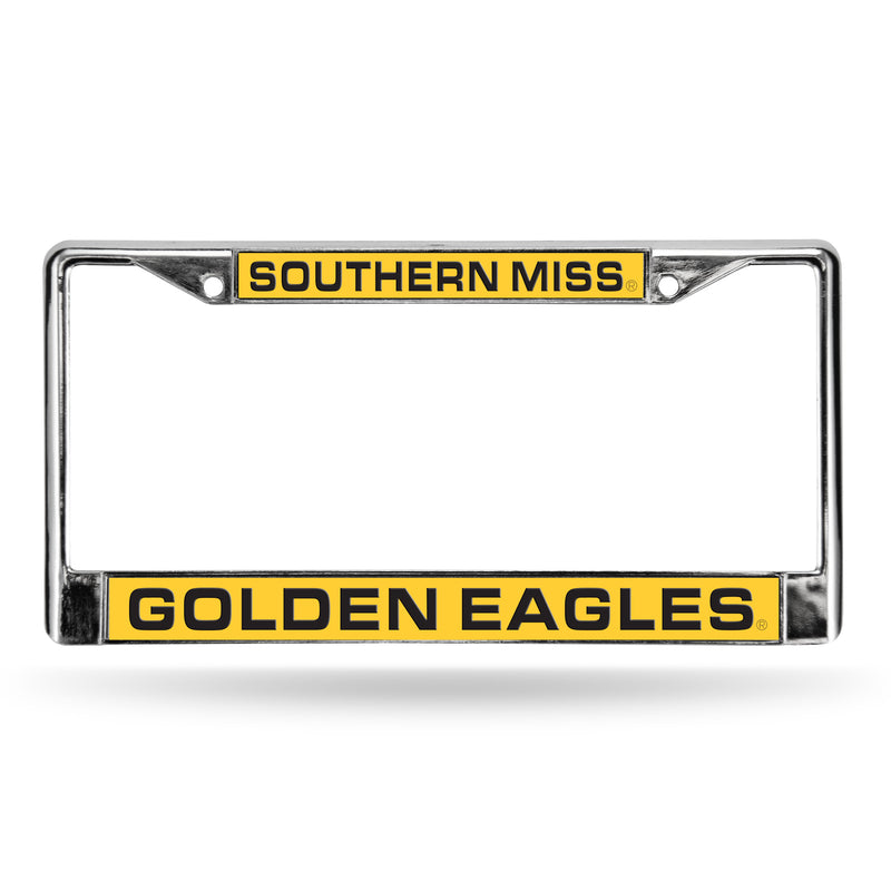 Southern Mississippi Golden Eagles Laser Chrome 12 x 6 License Plate Frame