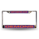 Northwestern State  Demons Laser Chrome 12 x 6 License Plate Frame