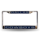 Dallas Cowboys Laser Chrome 12 x 6 License Plate Frame