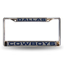 Dallas Cowboys Laser Chrome 12 x 6 License Plate Frame
