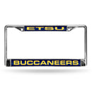 East Tennessee State Buccaneers Laser Chrome 12 x 6 License Plate Frame