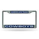 Dallas Cowboys Laser Chrome 12 x 6 License Plate Frame