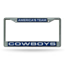 Dallas Cowboys Laser Chrome 12 x 6 License Plate Frame