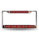 San Francisco 49ers Laser Chrome 12 x 6 License Plate Frame