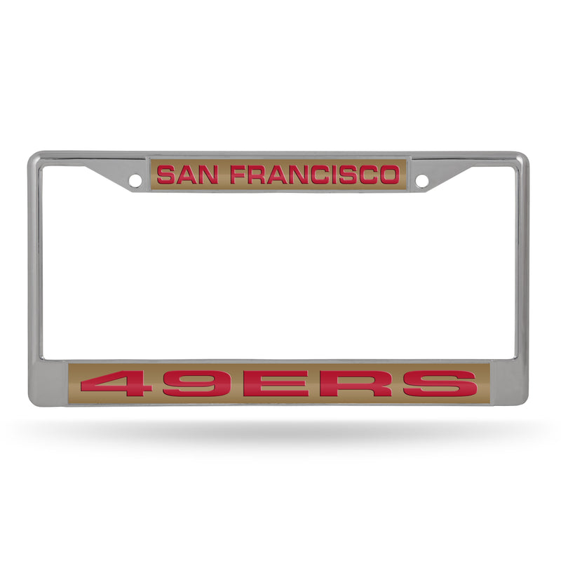 San Francisco 49ers Laser Chrome 12 x 6 License Plate Frame