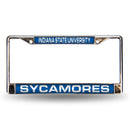 Indiana State Sycamores Laser Chrome 12 x 6 License Plate Frame