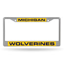 Michigan Wolverines Laser Chrome 12 x 6 License Plate Frame