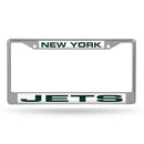 New York Jets Laser Chrome 12 x 6 License Plate Frame