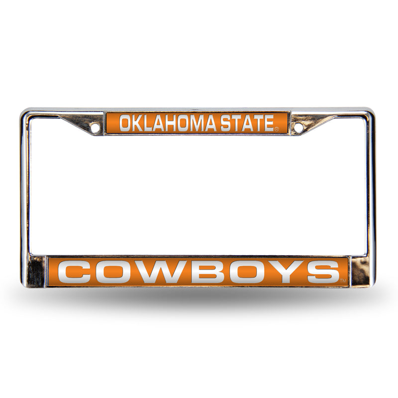 Oklahoma State Cowboys Laser Chrome 12 x 6 License Plate Frame