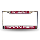 Oklahoma Sooners Laser Chrome 12 x 6 License Plate Frame