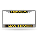Iowa Hawkeyes Laser Chrome 12 x 6 License Plate Frame