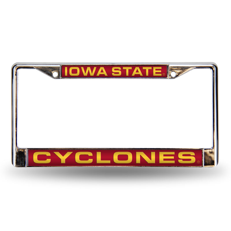Iowas State Cyclones Laser Chrome 12 x 6 License Plate Frame