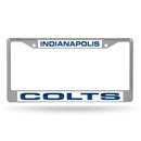 Indianapolis Colts Laser Chrome 12 x 6 License Plate Frame
