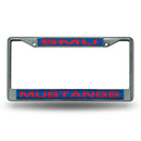 Southern Methodist Mustangs Laser Chrome 12 x 6 License Plate Frame