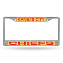 Kansas City Chiefs Laser Chrome 12 x 6 License Plate Frame