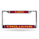 Southern California Trojans Laser Chrome 12 x 6 License Plate Frame