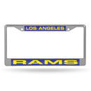 Los Angeles Rams Laser Chrome 12 x 6 License Plate Frame