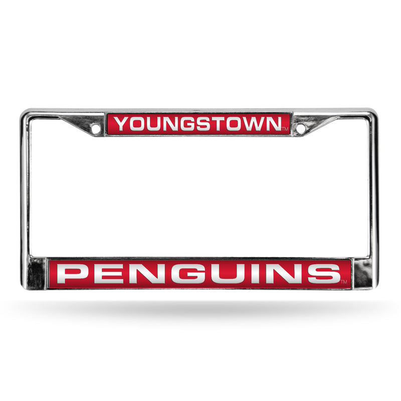 Youngstown Penguins Laser Chrome 12 x 6 License Plate Frame