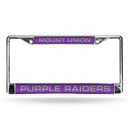 Mount Union Purple Raiders Laser Chrome 12 x 6 License Plate Frame