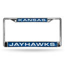 Kansas Jayhawks Laser Chrome 12 x 6 License Plate Frame