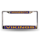Minnesota Vikings Laser Chrome 12 x 6 License Plate Frame