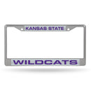 Kansas State Wildcats Laser Chrome 12 x 6 License Plate Frame