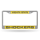 Wichita State Shockers Laser Chrome 12 x 6 License Plate Frame