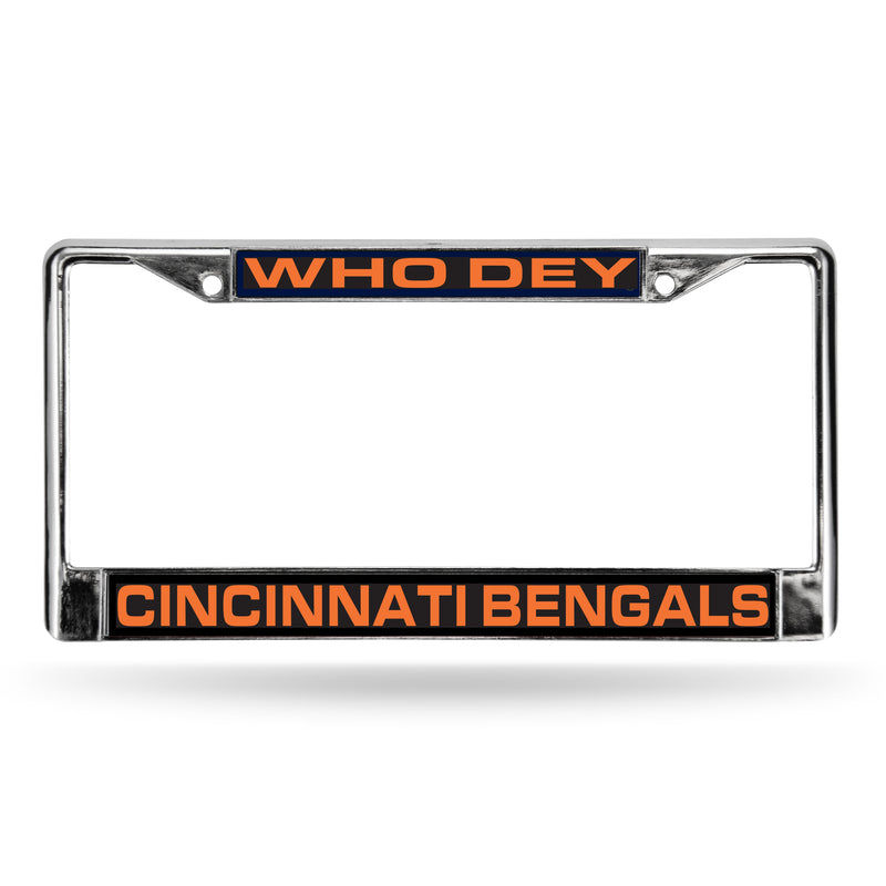 Cincinnati Bengals Laser Chrome 12 x 6 License Plate Frame