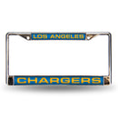Los Angeles Chargers Laser Chrome 12 x 6 License Plate Frame