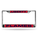 Liberty Flames Laser Chrome 12 x 6 License Plate Frame