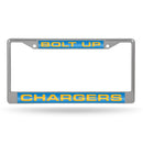 Los Angeles Chargers Laser Chrome 12 x 6 License Plate Frame