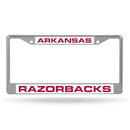 Arkansas Razorbacks Laser Chrome 12 x 6 License Plate Frame