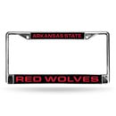 Arkansas State Red Wolves Laser Chrome 12 x 6 License Plate Frame