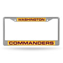 Washington Commanders Laser Chrome Frame (Maroon Lettering)