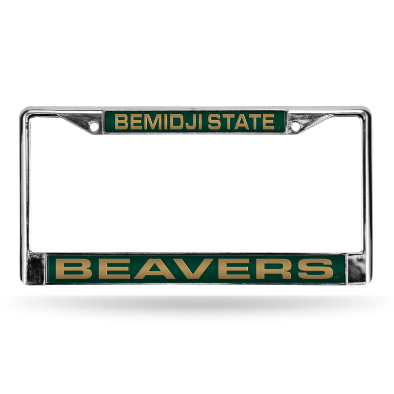 Bemidji State Beavers Laser Chrome 12 x 6 License Plate Frame